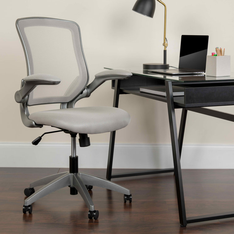 Mid-Back Mesh Swivel Ergonomic Task Office Chair with Flip-Up Arms